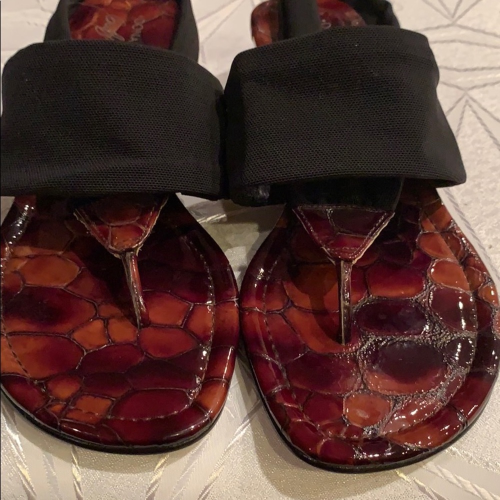 DONALD J PLENER  WEDGE SANDALS - Picture 2 of 8